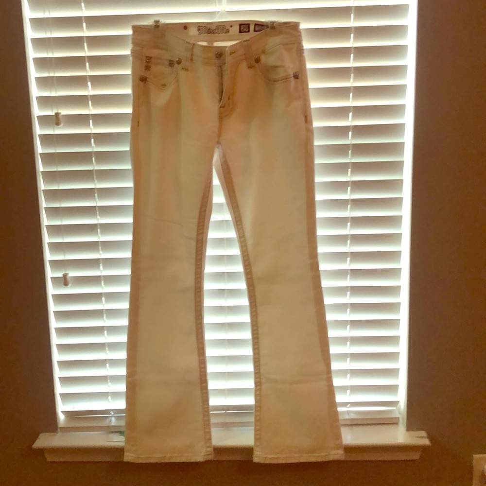 Miss Me Bootcut White Jeans